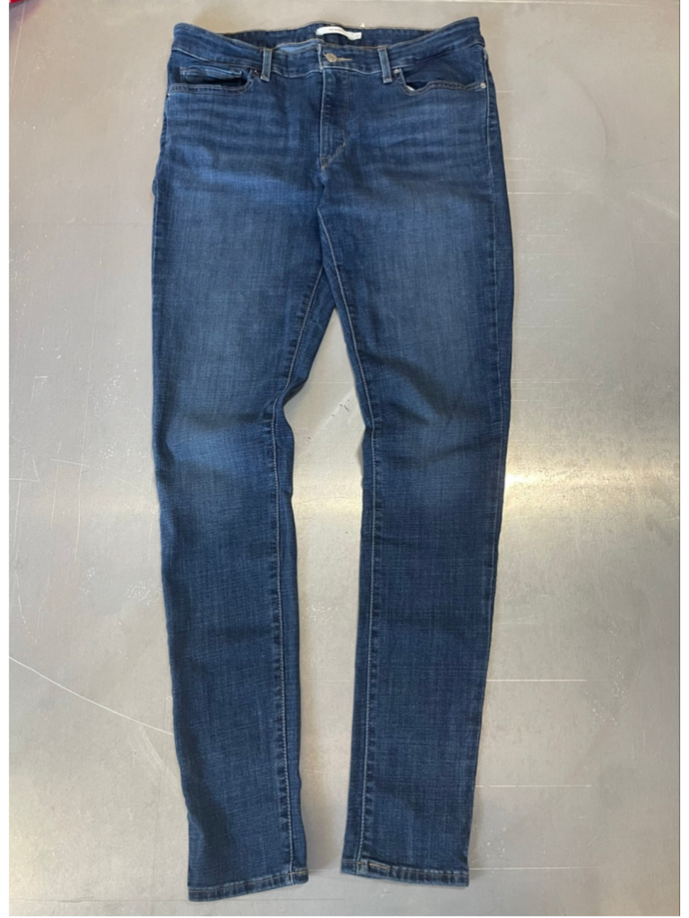 Seven7 NWT Tummyless High Rise Skinny Jeans Dark Wash Stretch Denim Size 16